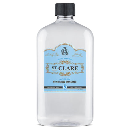 St Clare front label on 16oz bottle showing product name and unscented benefit