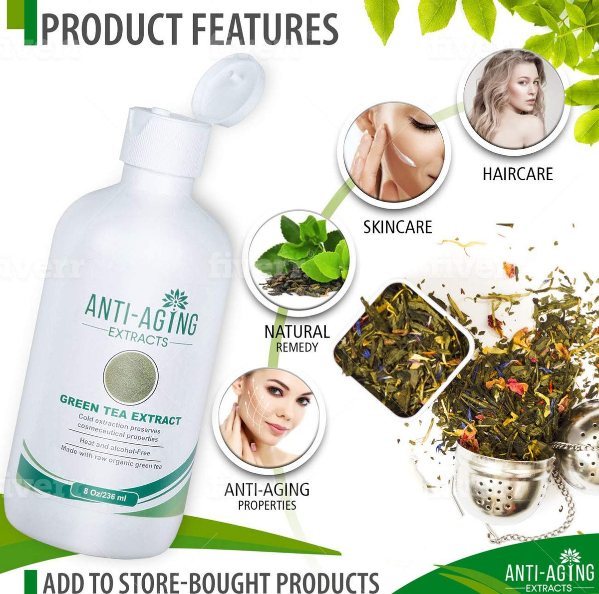 Organic Camellia sinensis leaves used by St. Croix to preserve polyphenol content