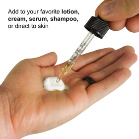 Green tea extract blended into serum showing St. Croix compatibility with formulations