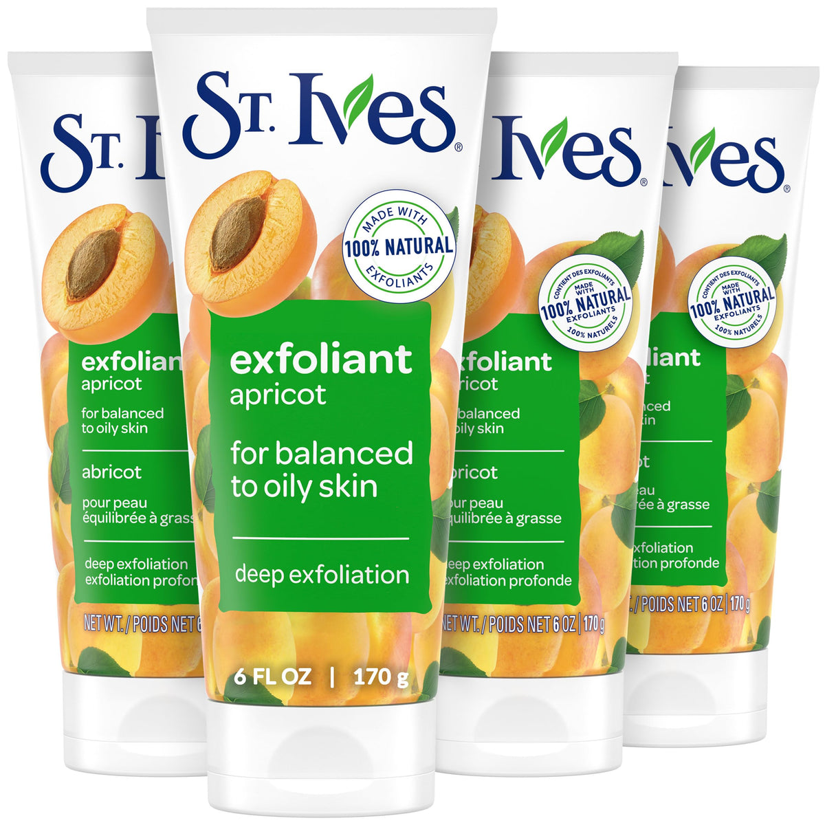St. Ives front tube showing packaging and quick benefit