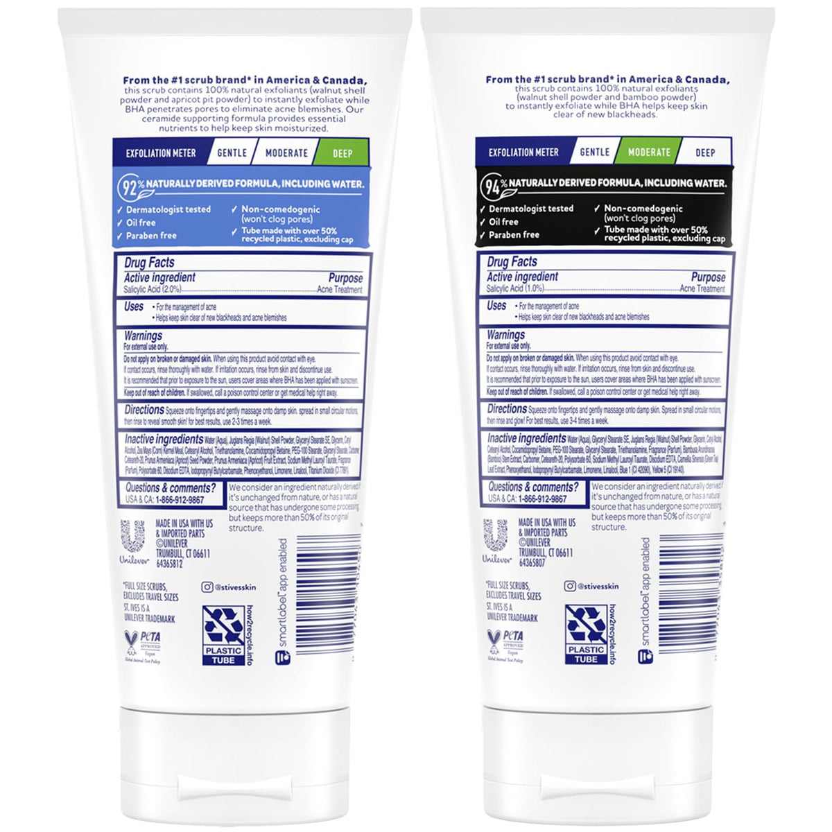 St. Ives apricot tube close-up label emphasizing vitamin-rich extract