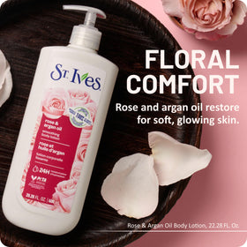 St. Ives close-up texture of lotion highlighting smooth, fast-absorbing formula