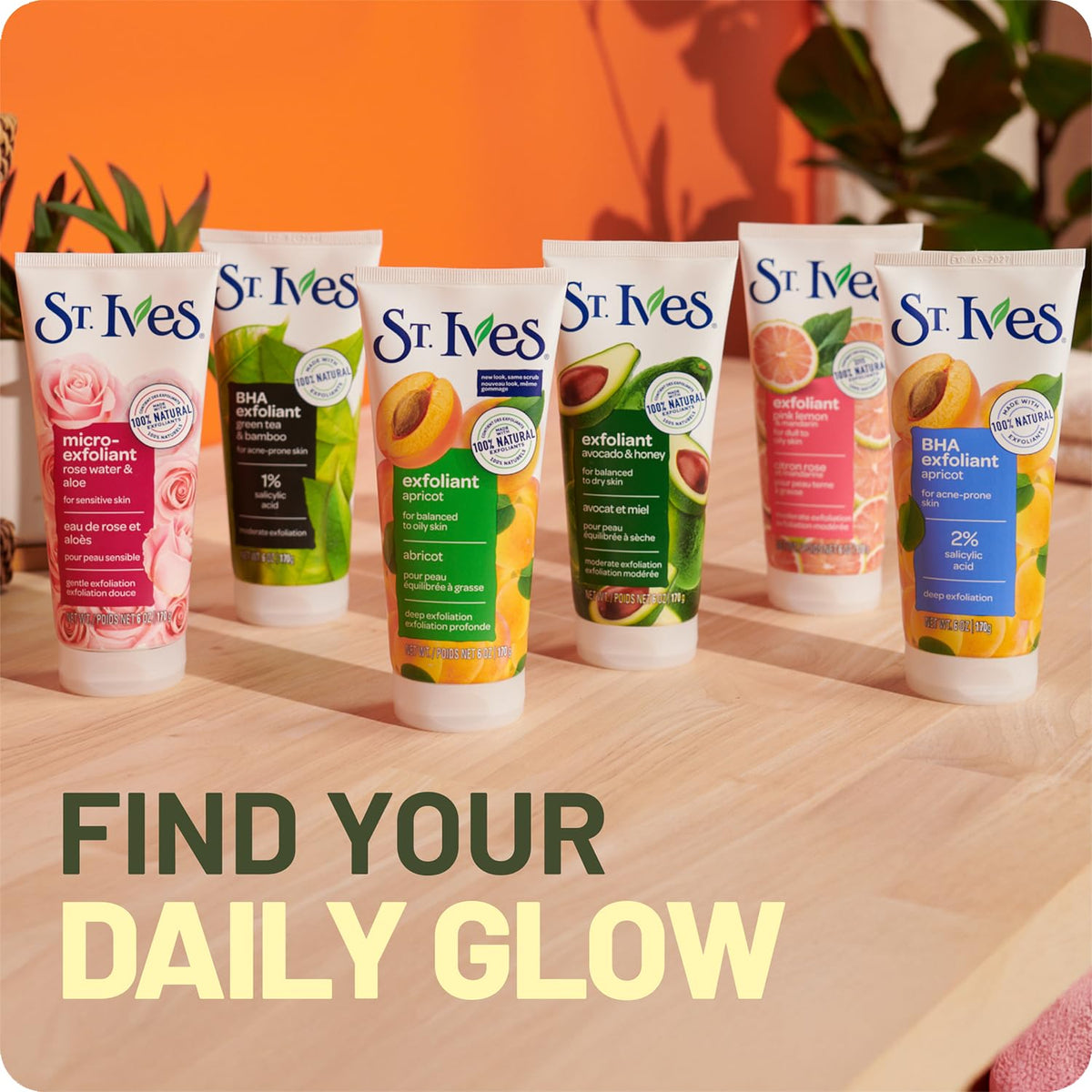 St. Ives four-pack boxed set showing value and refill convenience benefit
