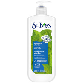 St. Ives front pump bottle showing product branding and convenience