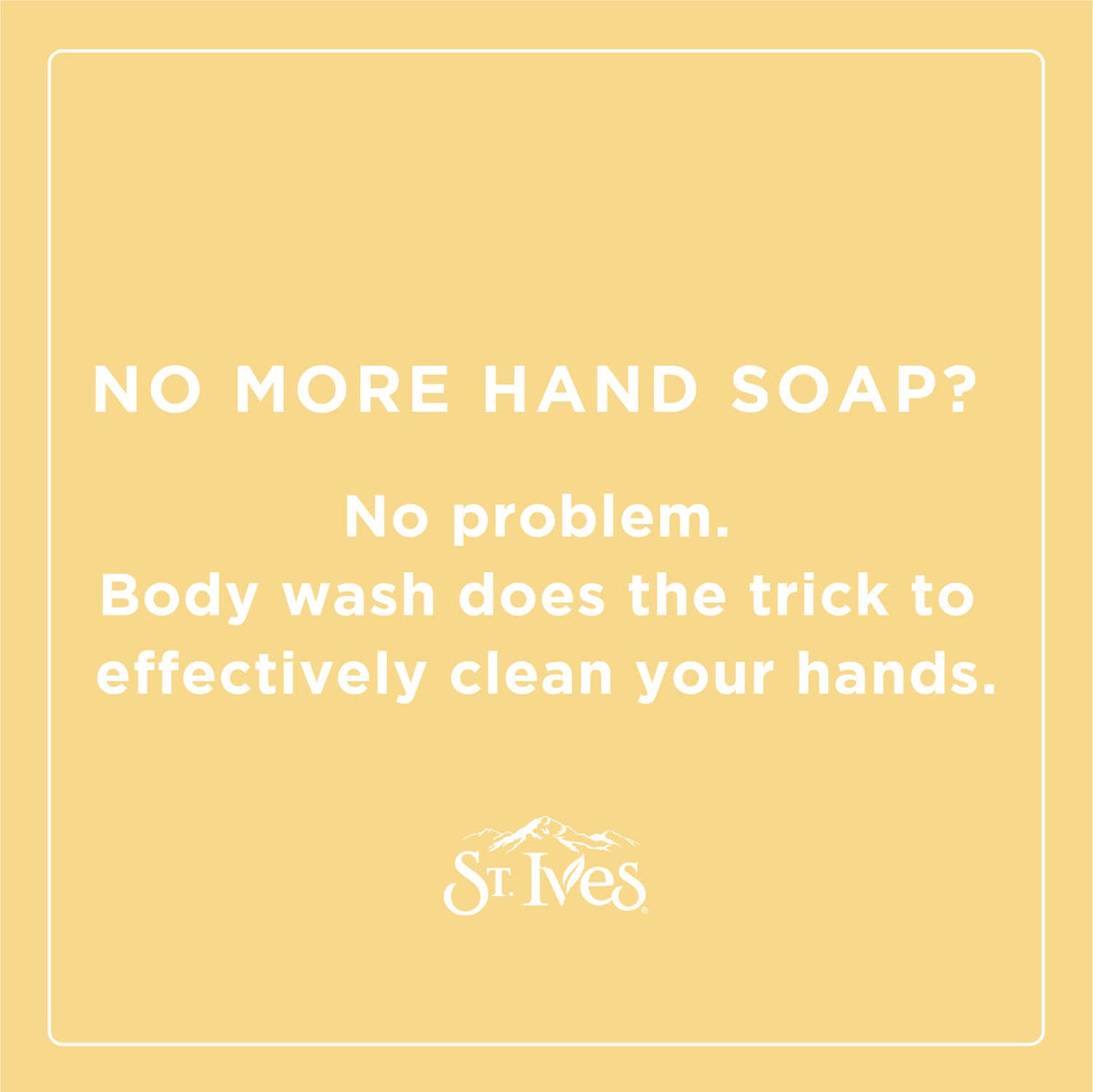 St. Ives bottle on shower shelf illustrating convenient in-shower use and accessibility