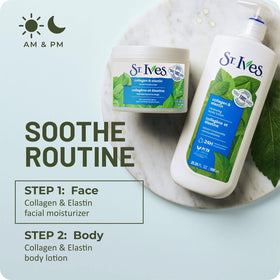 St. Ives label close-up with ingredients list to show transparency and paraben-free benefit
