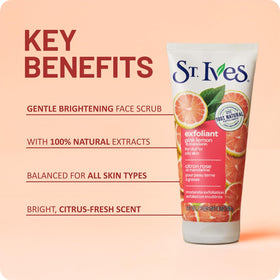 St. Ives label close-up highlighting natural ingredients and paraben-free benefit