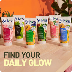 st. ives on bathroom counter in lifestyle scene suggesting easy daily skincare routine