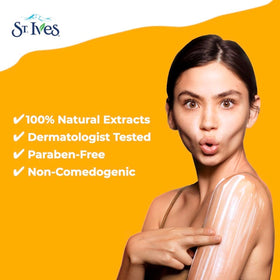 St. Ives pump dispensing lotion for easy daily application