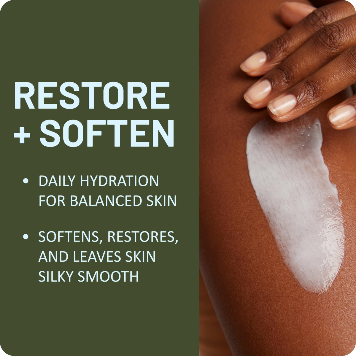St. Ives pump dispensing lotion onto hand illustrating quick application benefit