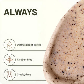 St. Ives scrub on fingertips ready to apply for visible smoothness