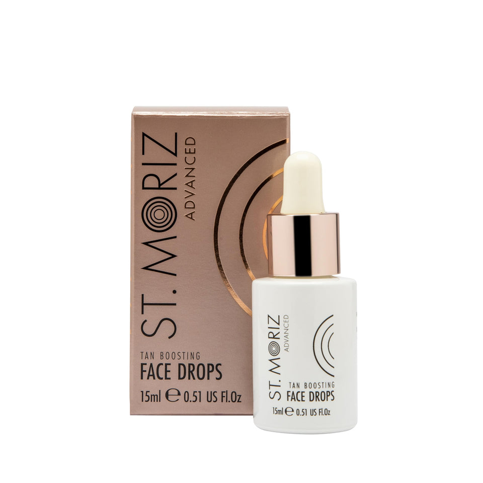 ST. MORIZ bottle front view showing compact travel-friendly design and quick results