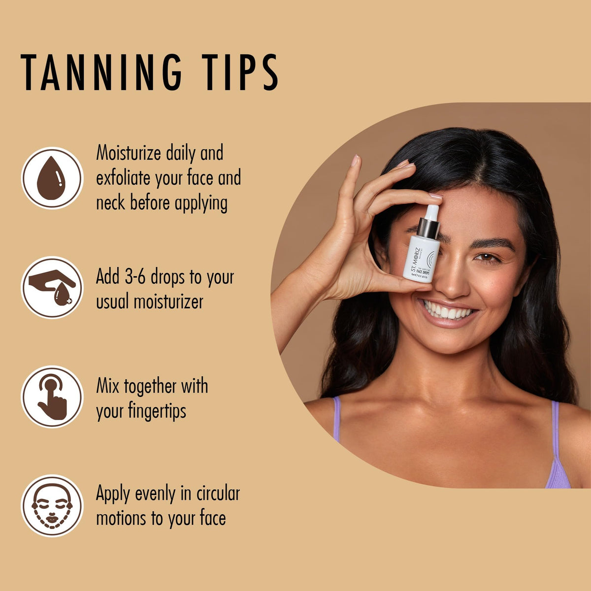 ST. MORIZ bottle in hand illustrating small 15ml size and portability benefit