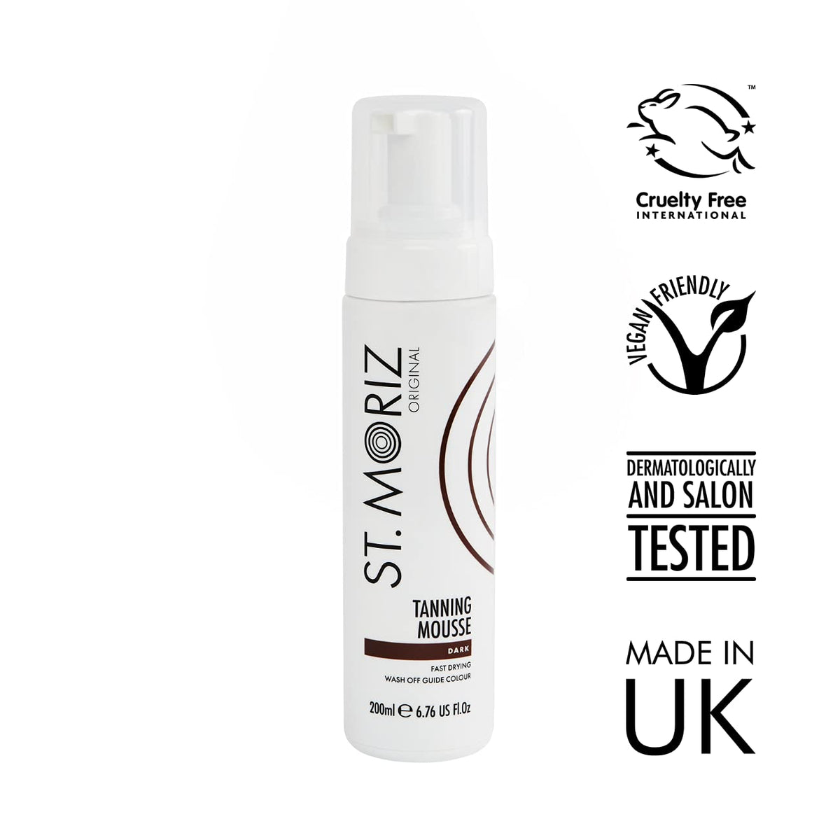 ST. MORIZ whipped foam texture on hand illustrating lightweight spreadability