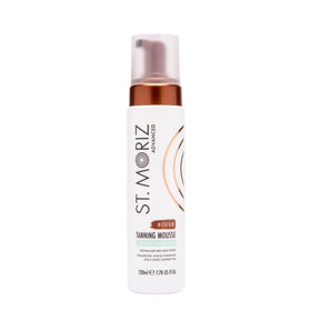 ST. MORIZ front packaging showing medium self tanner mousse benefits