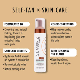 ST. MORIZ mousse texture close-up highlighting lightweight blend and coverage