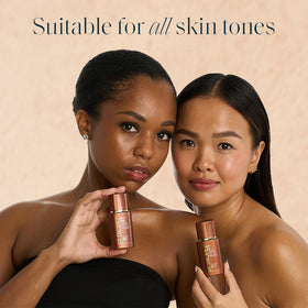 St.Tropez before and after face comparison illustrating natural radiance