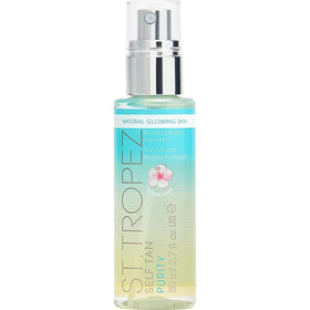 St.Tropez face mist front packaging showing bottle and label, promotes easy tanning