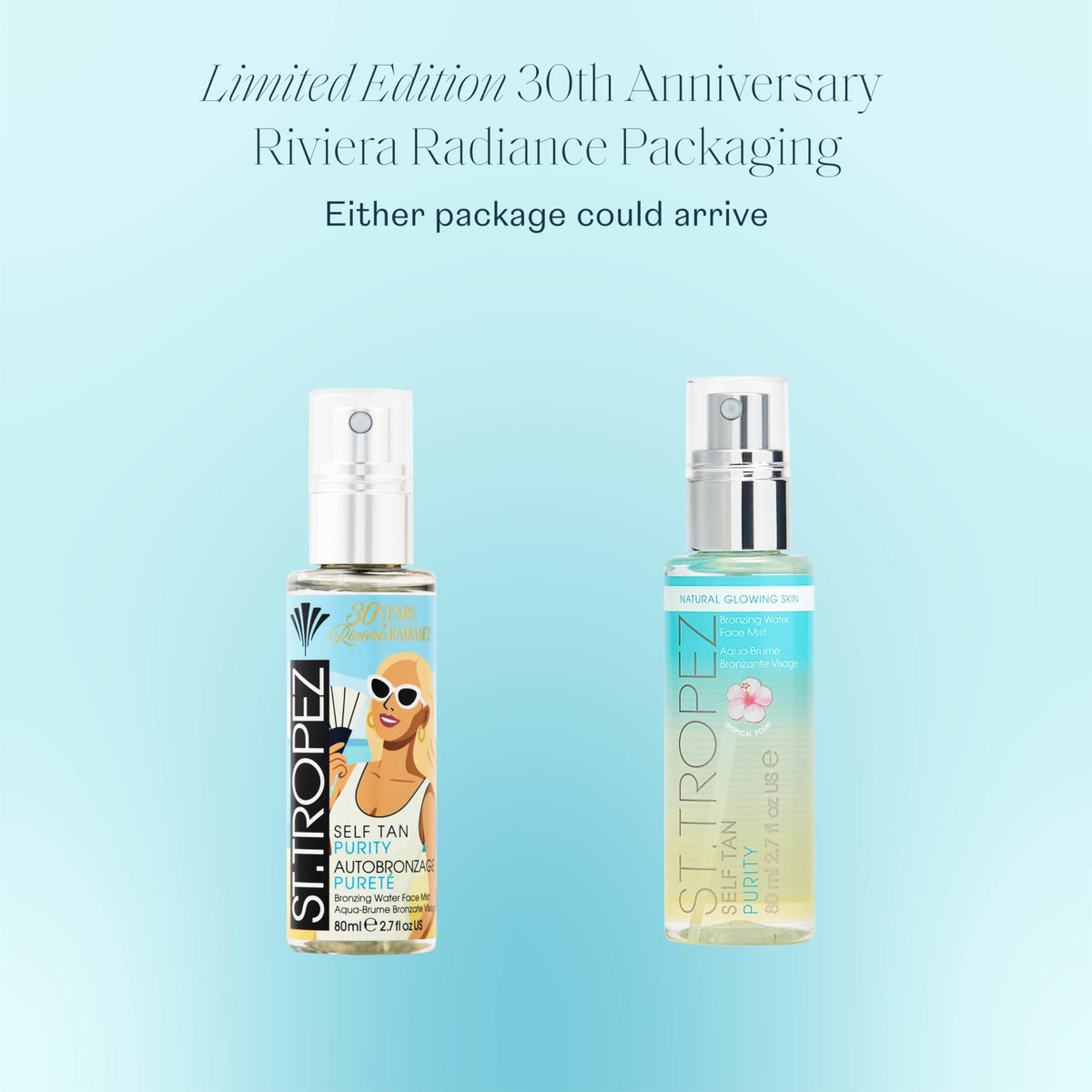 St.Tropez mist spraying to show ultra-fine application and quick drying benefit