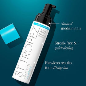 St.Tropez mousse texture close-up illustrating lightweight blendability
