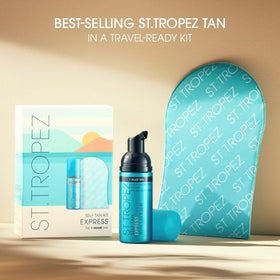 St.Tropez velvet applicator mitt detail showing smooth blending and hand protection