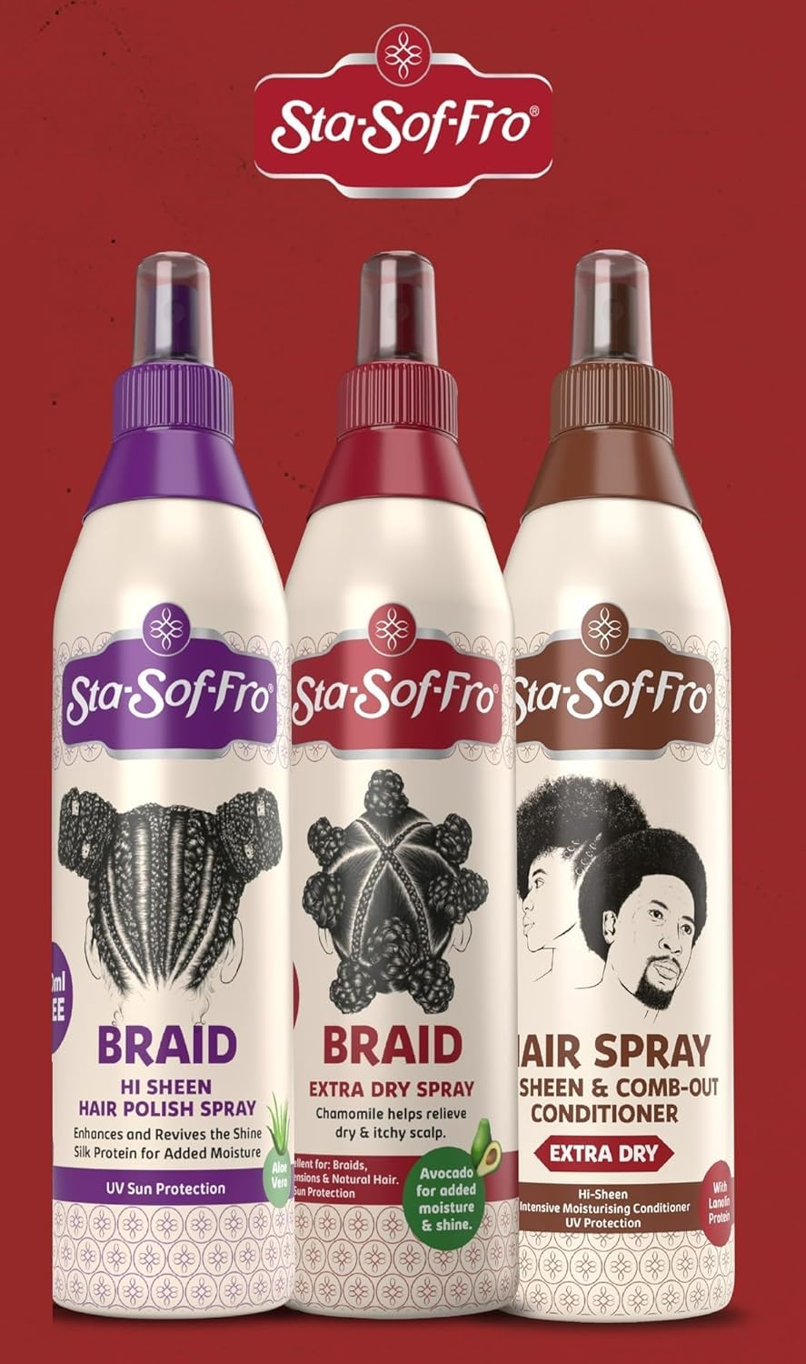 Sta-Sof-Fro spray mist close-up demonstrating even application benefit