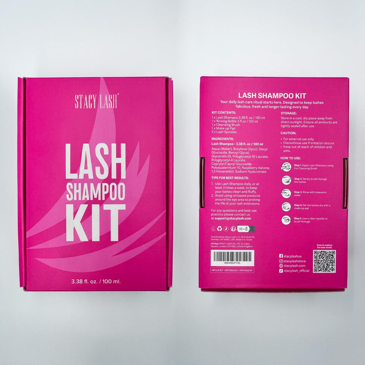 STACY LASH before and after lashes comparison demonstrating cleaner, fresher lash appearance