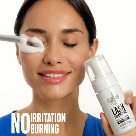 STACY LASH brush close-up demonstrating soft bristles for gentle cleaning