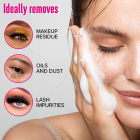 STACY LASH cleansing pad texture close-up for makeup removal