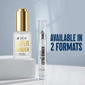 STACY LASH 15ml next to ruler showing compact size and travel-friendly benefit