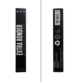 STACY LASH sealed bond macro emphasizing reduced glue fumes benefit