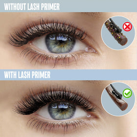 STACY LASH bottle in hand to show scale and travel-friendly kit benefit