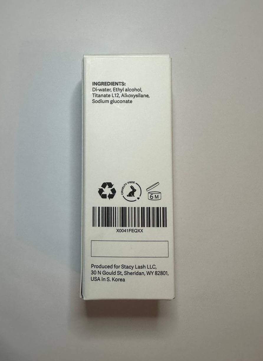 STACY LASH label and ingredients panel demonstrating professional packaging and ingredient clarity