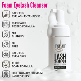 STACY LASH complete kit layout with spoolies brush pad and rinse bottle for professional use