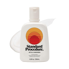 Standard Procedure front tube showing SPF 50+ and size for reliable protection