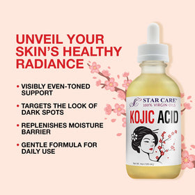 STAR CARE oil texture close-up highlighting lightweight absorption benefit