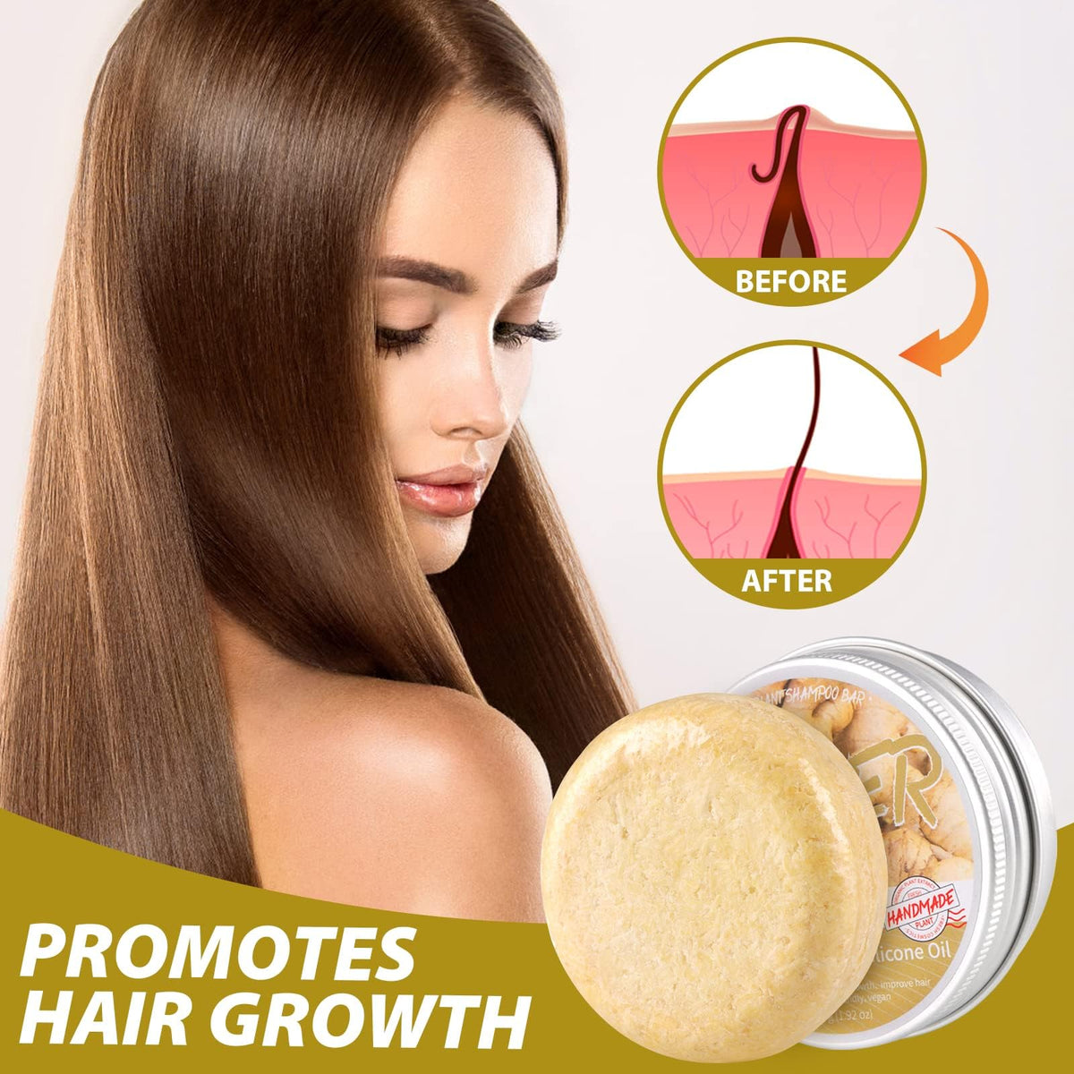starhig generating creamy lather from the shampoo bar for gentle cleansing