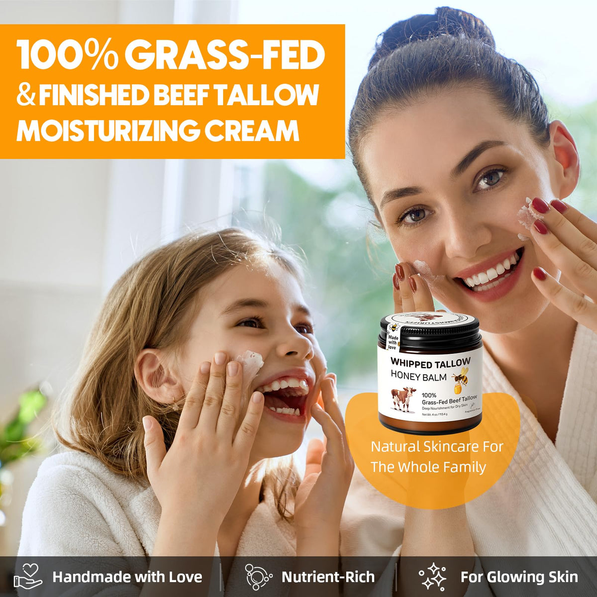 Starwise ingredients staged: grass-fed tallow, raw honey, jojoba benefit