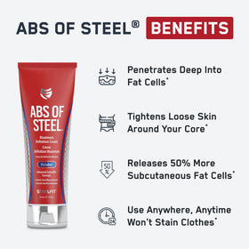 SteelFit cream texture close-up displaying smooth non-greasy finish