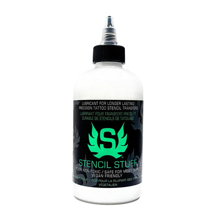 Stencil Stuff front packaging 8oz bottle showing label and product benefit