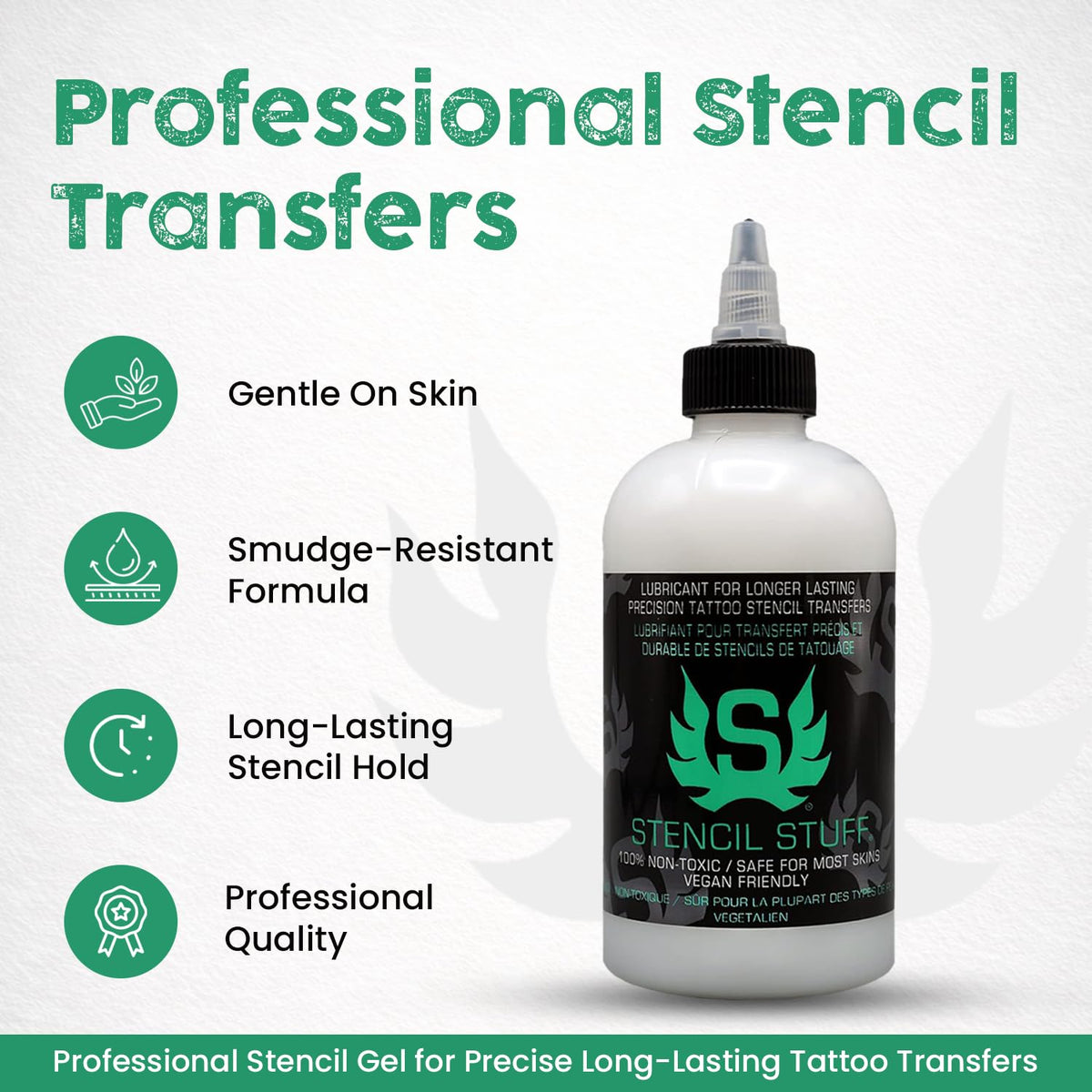 Stencil Stuff gel texture close-up demonstrating smooth consistency and easy spread