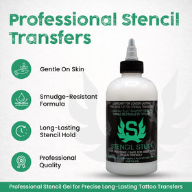 Stencil Stuff gel texture close-up demonstrating smooth consistency and easy spread