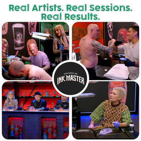 Studio scene with Stencil Stuff on tray demonstrating professional, efficient workflow