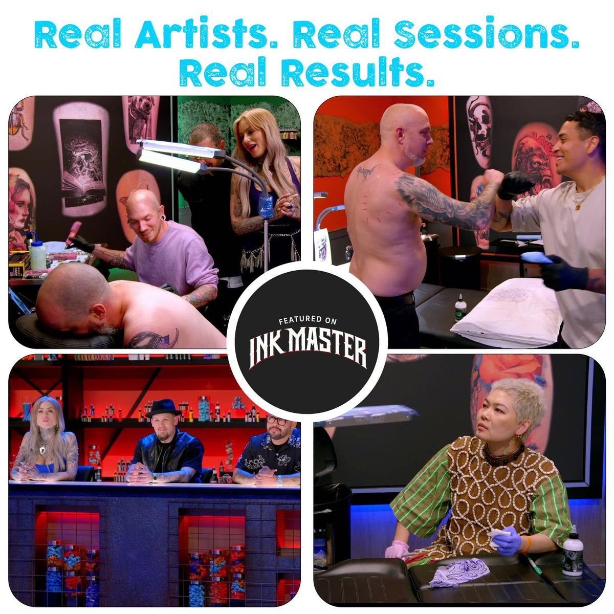 Tattoo artist using Stencil Stuff in studio setting showing professional repeatable results benefit