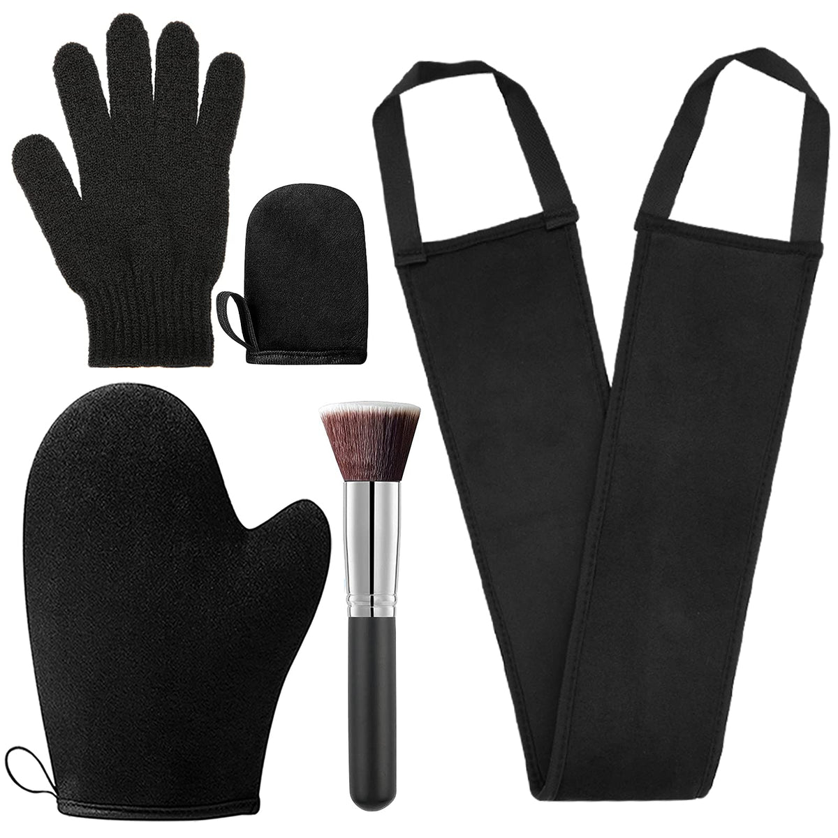 STEUGO 5-piece kit laid out showing all applicators for fast even tanning