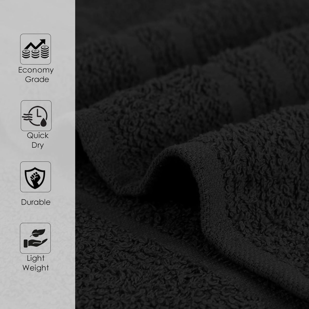 STF Linen towel wiping gym equipment demonstrating multipurpose cleaning benefit