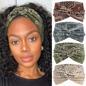 STGDAK front view of 4-pack bandanas showing colors and patterns, easy styling