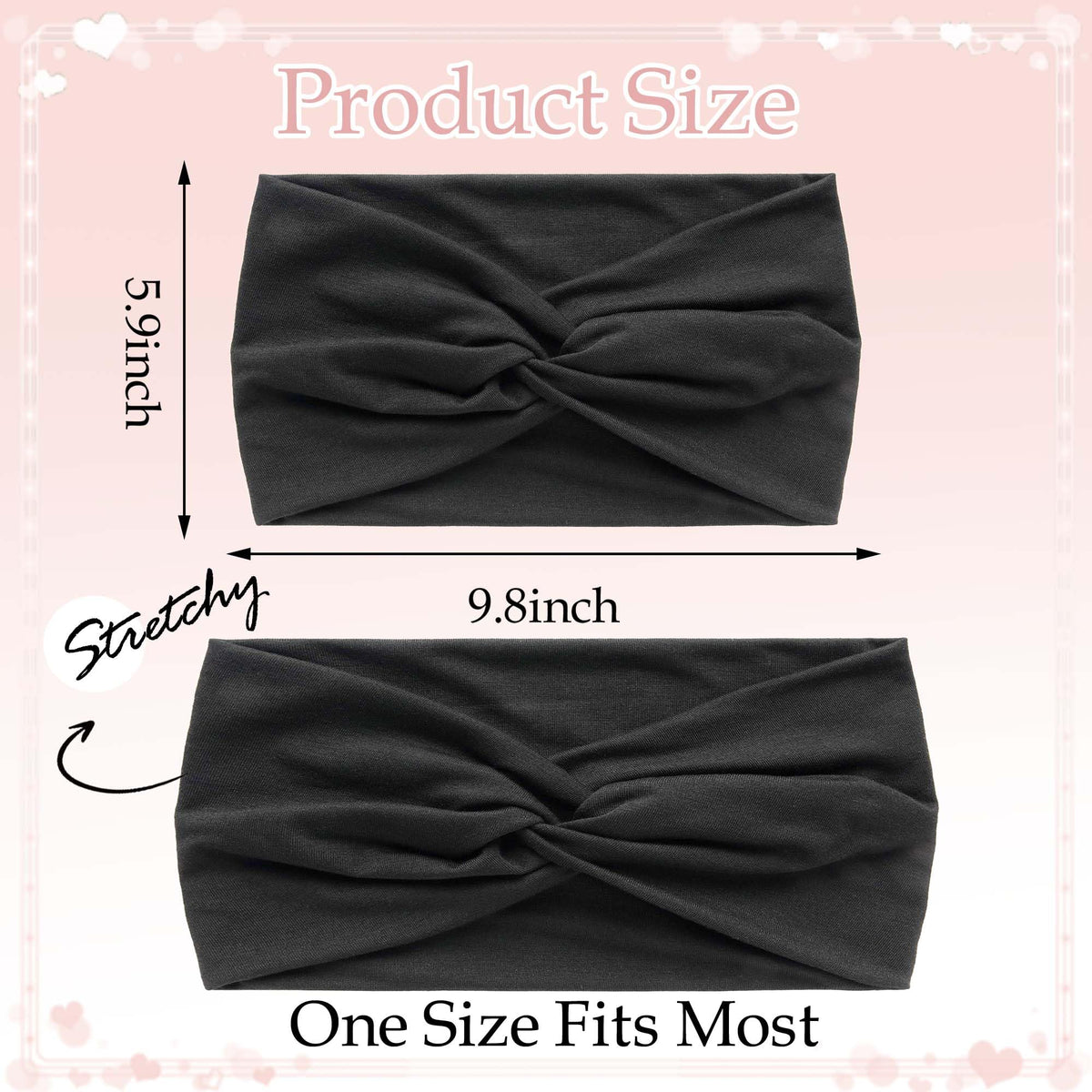 STGDAK headband next to ruler showing dimensions and practical sizing benefit