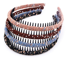 STHUAHE front view showing four multicolor hair hoops and packaging, highlights variety
