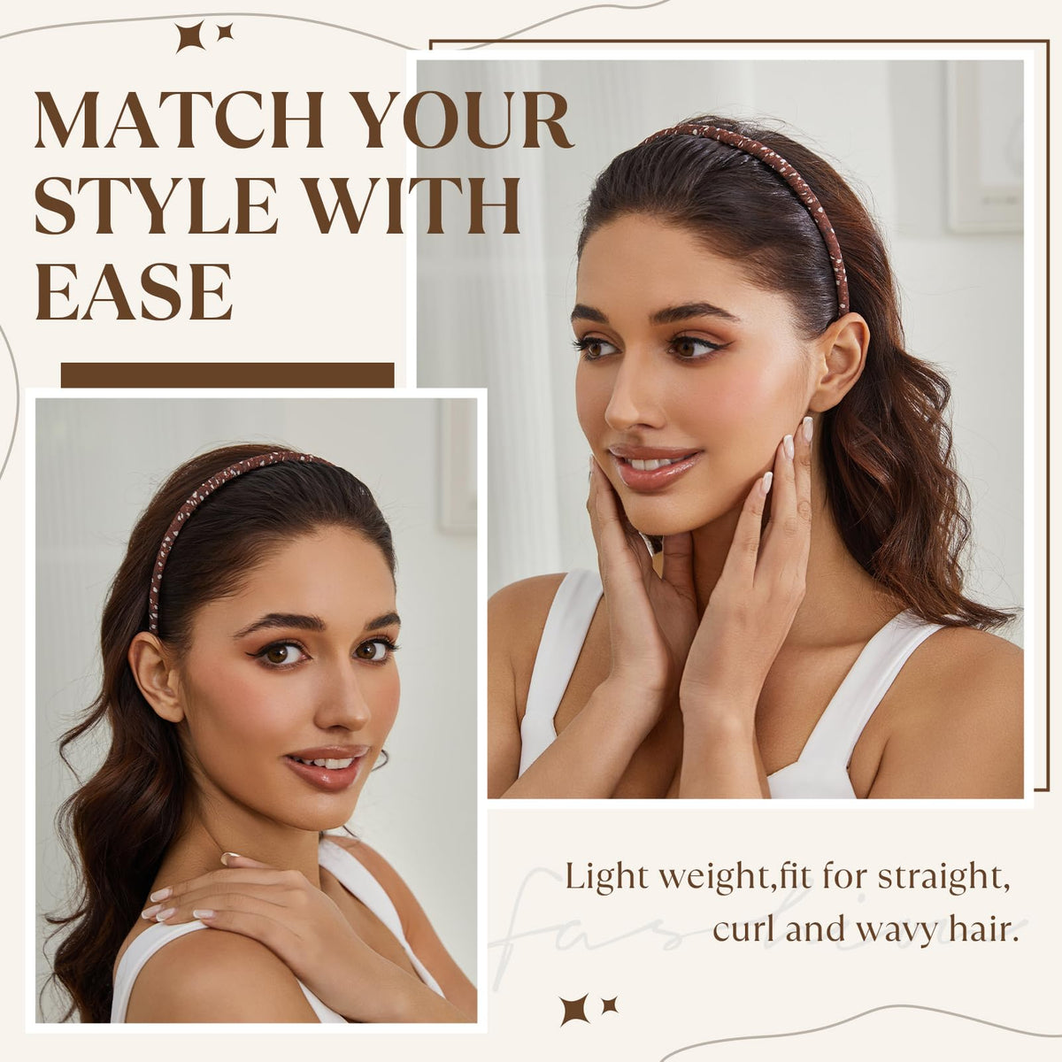 STHUAHE worn in half-up hairstyle demonstrating secure hold and polished look
